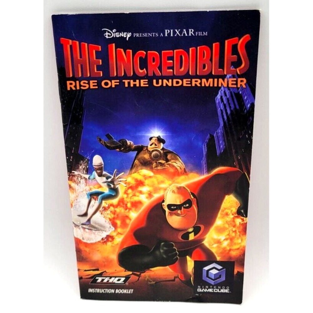 THE INCREDIBLES: RISE OF THE UNDERMINER GAME MANUAL ONLY NINTENDO GAMECUBE